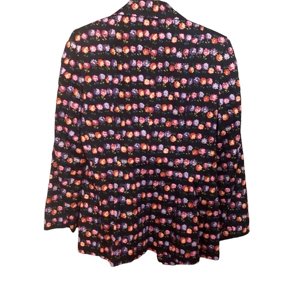 Saks Fifth Avenue Collection blazer cotton floral pockets lined - Picture 5 of 7
